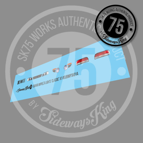 Subaru Impreza 'Classic' Light Set 1/64th Waterslide Decal Sheet x1