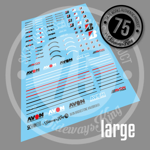 AVON / BRIDGESTONE Waterslide Decal Sheet