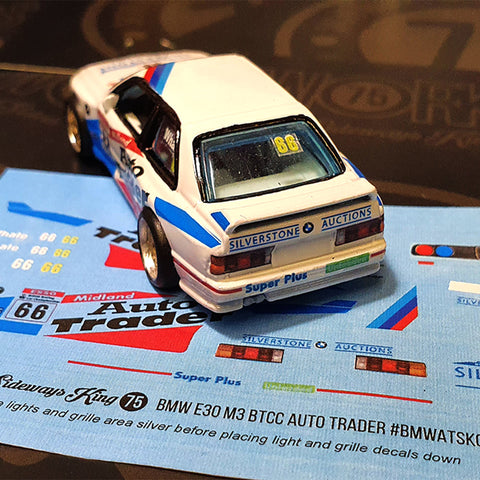 BMW E30 M3 'AUTO TRADER' BTCC Waterslide Decal Sheet