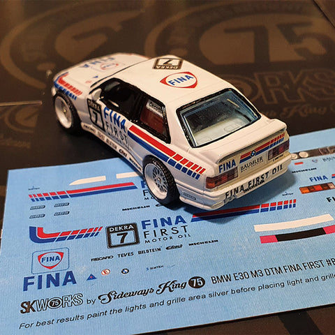 BMW E30 M3 'FINA' DTM Waterslide Decal Sheet