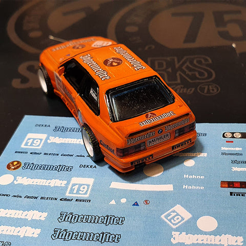 BMW E30 M3 'JÄGERMEISTER' DTM Waterslide Decal Sheet