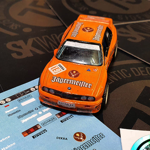 BMW E30 M3 'JÄGERMEISTER' DTM Waterslide Decal Sheet