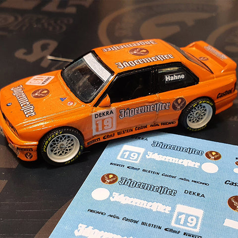 BMW E30 M3 'JÄGERMEISTER' DTM Waterslide Decal Sheet