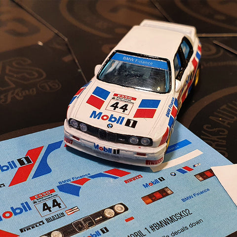 BMW E30 M3 'MOBIL 1' BTCC Waterslide Decal Sheet