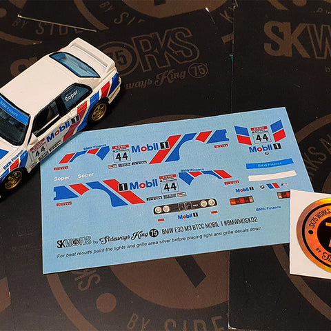 BMW E30 M3 'MOBIL 1' BTCC Waterslide Decal Sheet