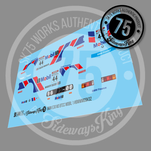 BMW E30 M3 'MOBIL 1' BTCC Waterslide Decal Sheet