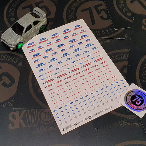 FORD MOTORSPORT Waterslide Decal Sheet