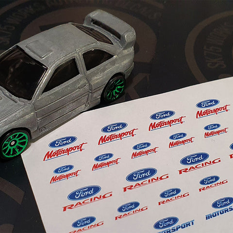 FORD MOTORSPORT Waterslide Decal Sheet