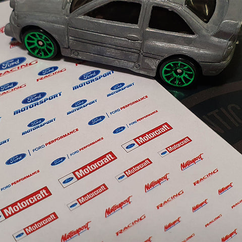FORD MOTORSPORT Waterslide Decal Sheet