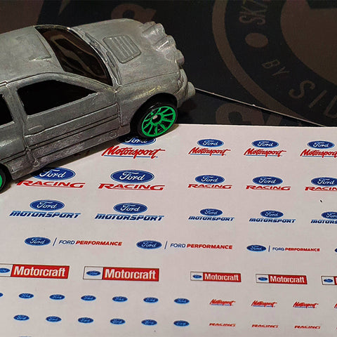 FORD MOTORSPORT Waterslide Decal Sheet