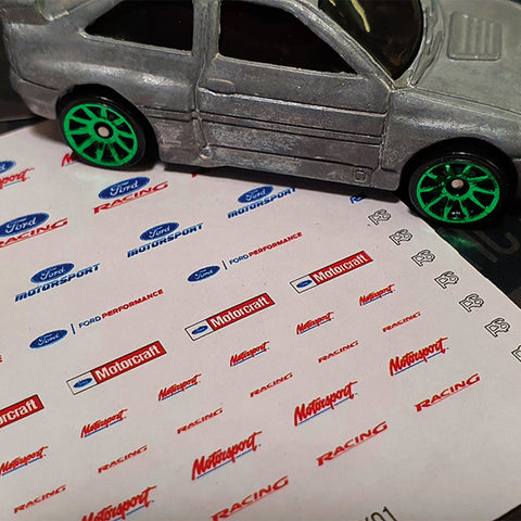 FORD MOTORSPORT Waterslide Decal Sheet