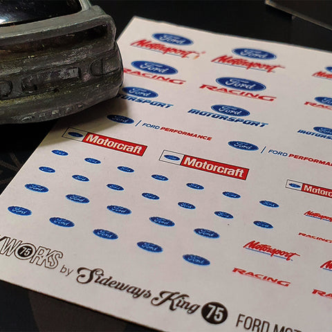 FORD MOTORSPORT Waterslide Decal Sheet