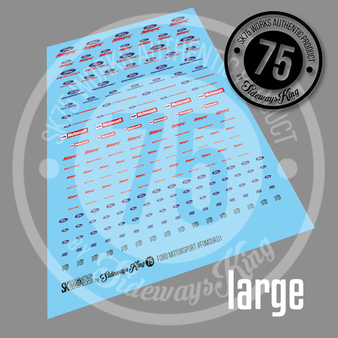 FORD MOTORSPORT Waterslide Decal Sheet