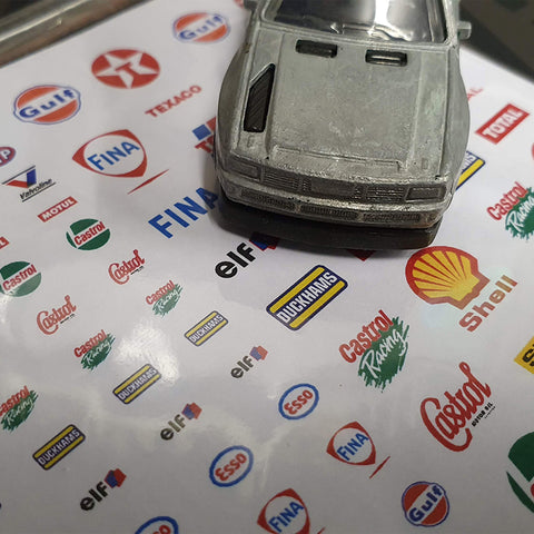 PETROLEUM / OIL BRANDS MIX Waterslide Decal Sheet