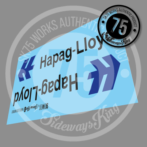 Hapag-Lloyd Waterslide Decals for Containers