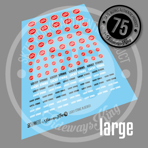 LUCKY STRIKE Waterslide Decal Sheet