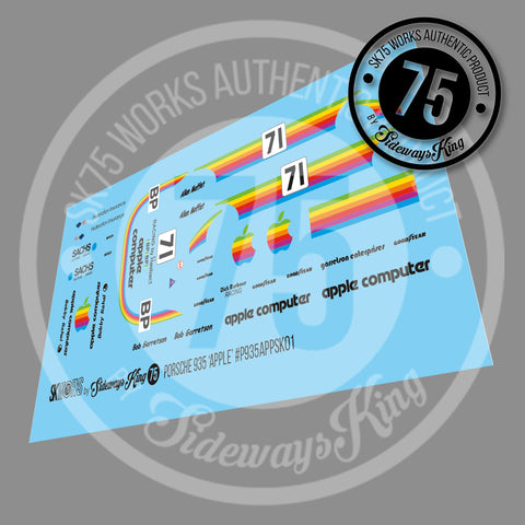 PORSCHE 935 'APPLE COMPUTERS' Waterslide Decal Sheet