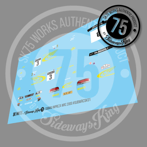 Subaru Impreza 22B WRC 'Richard Burns' Waterslide Decal Sheet