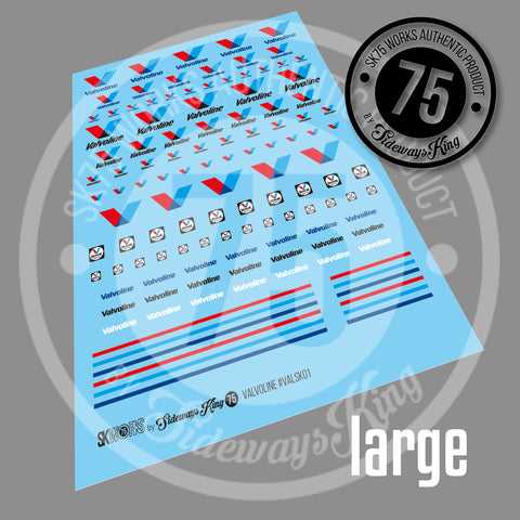 VALVOLINE Waterslide Decal Sheet