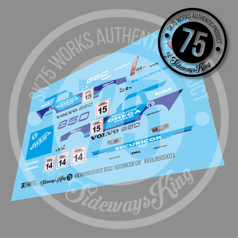 VOLVO 850 BTCC 'SECURICOR' Waterslide Decal Sheet
